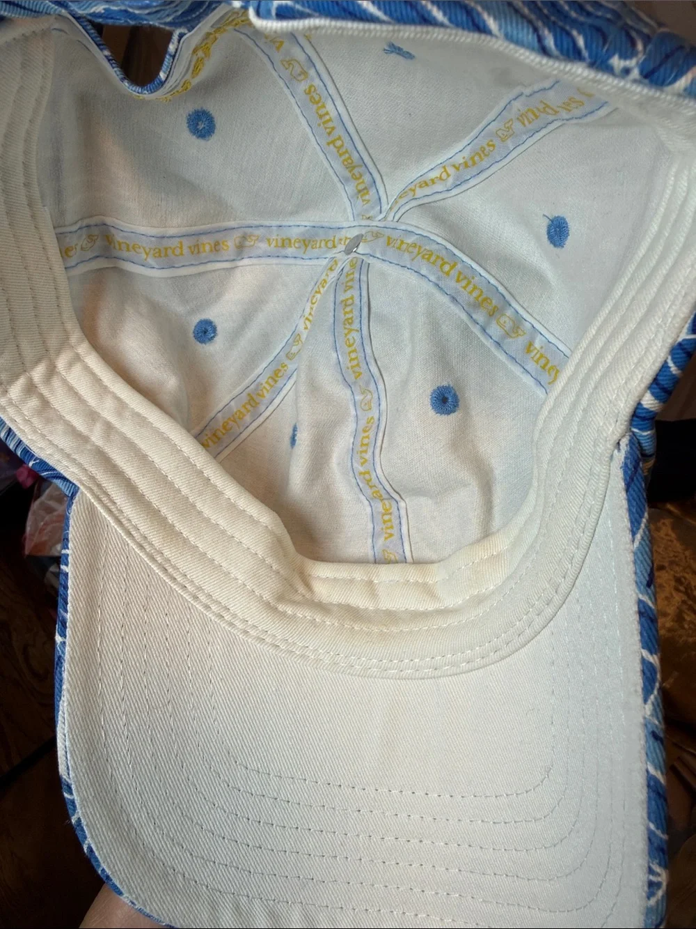 Vineyard Vines Blue Palm-Print Whale Cap‎